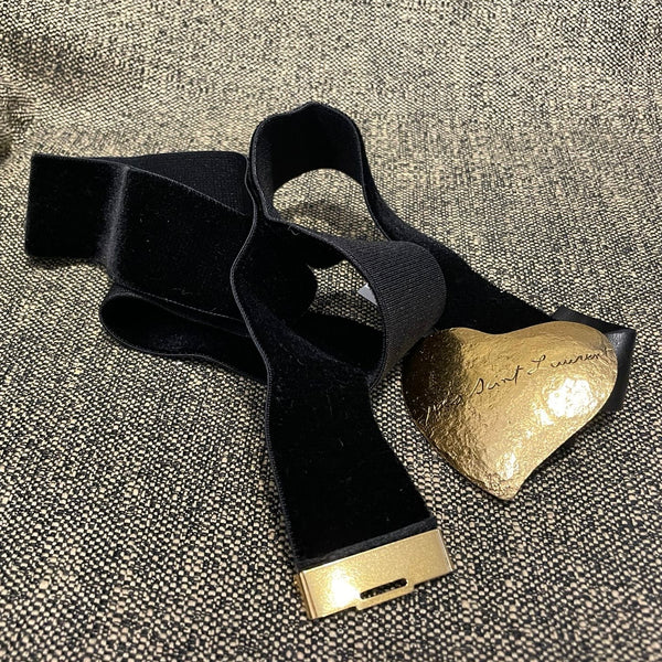 Yves Saint Laurent Velvet Belt