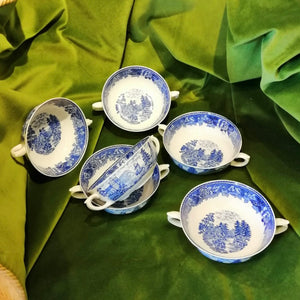 Set of 6 Porcelain Dessert Dishes