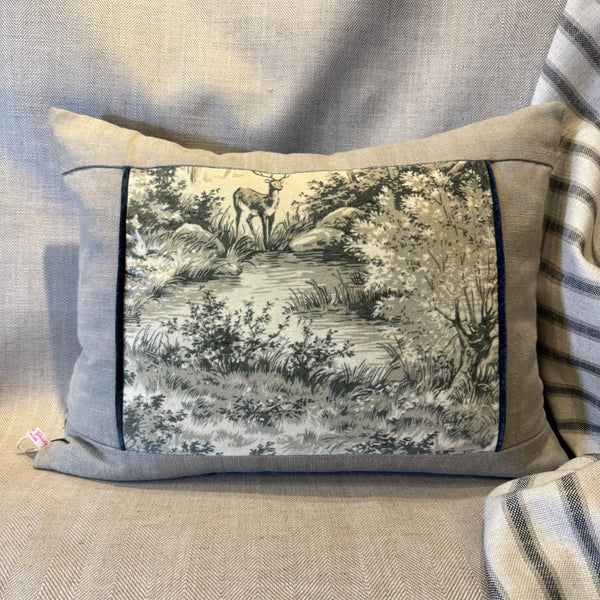 Mulberry Velvet Panel Cushion