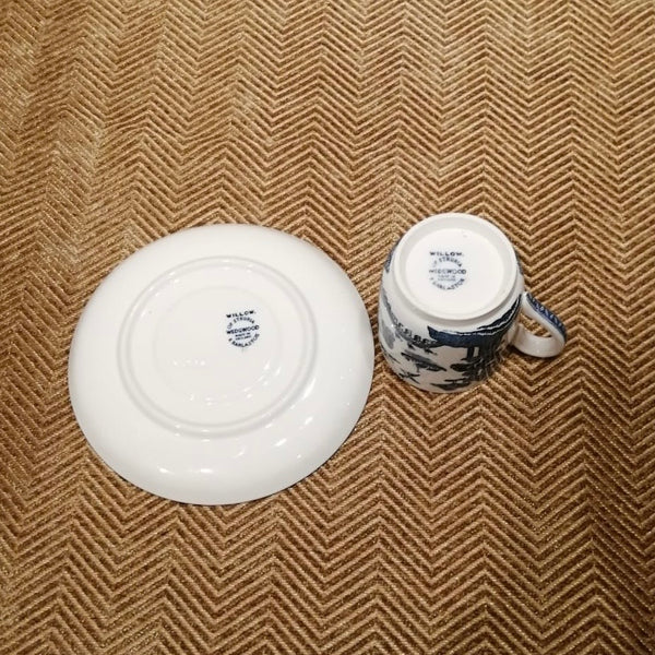 Wedgwood Blue Willow Cup & Saucer