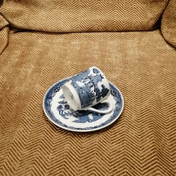 Wedgwood Blue Willow Cup & Saucer