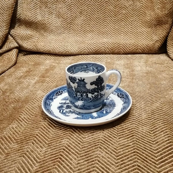 Wedgwood Blue Willow Cup & Saucer