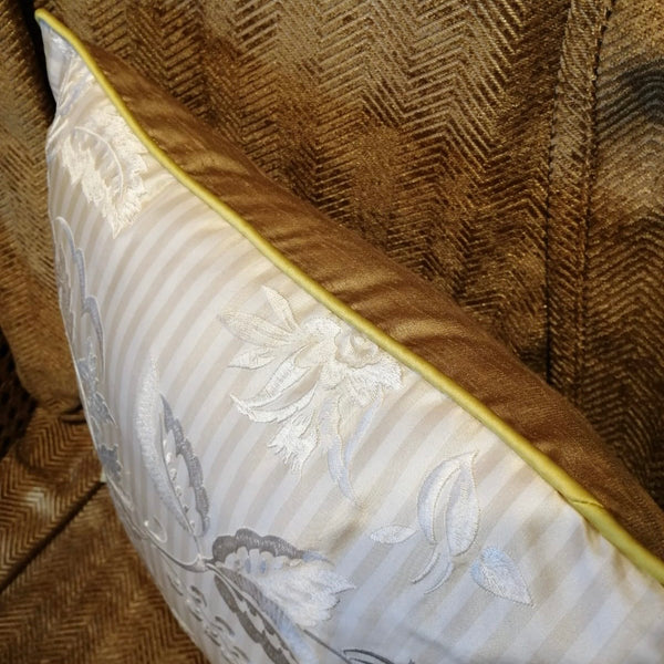 Italian Silk Embroidered Cushion