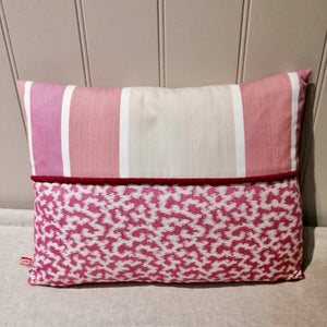 Designer Guilds Fabric Pink Cushion