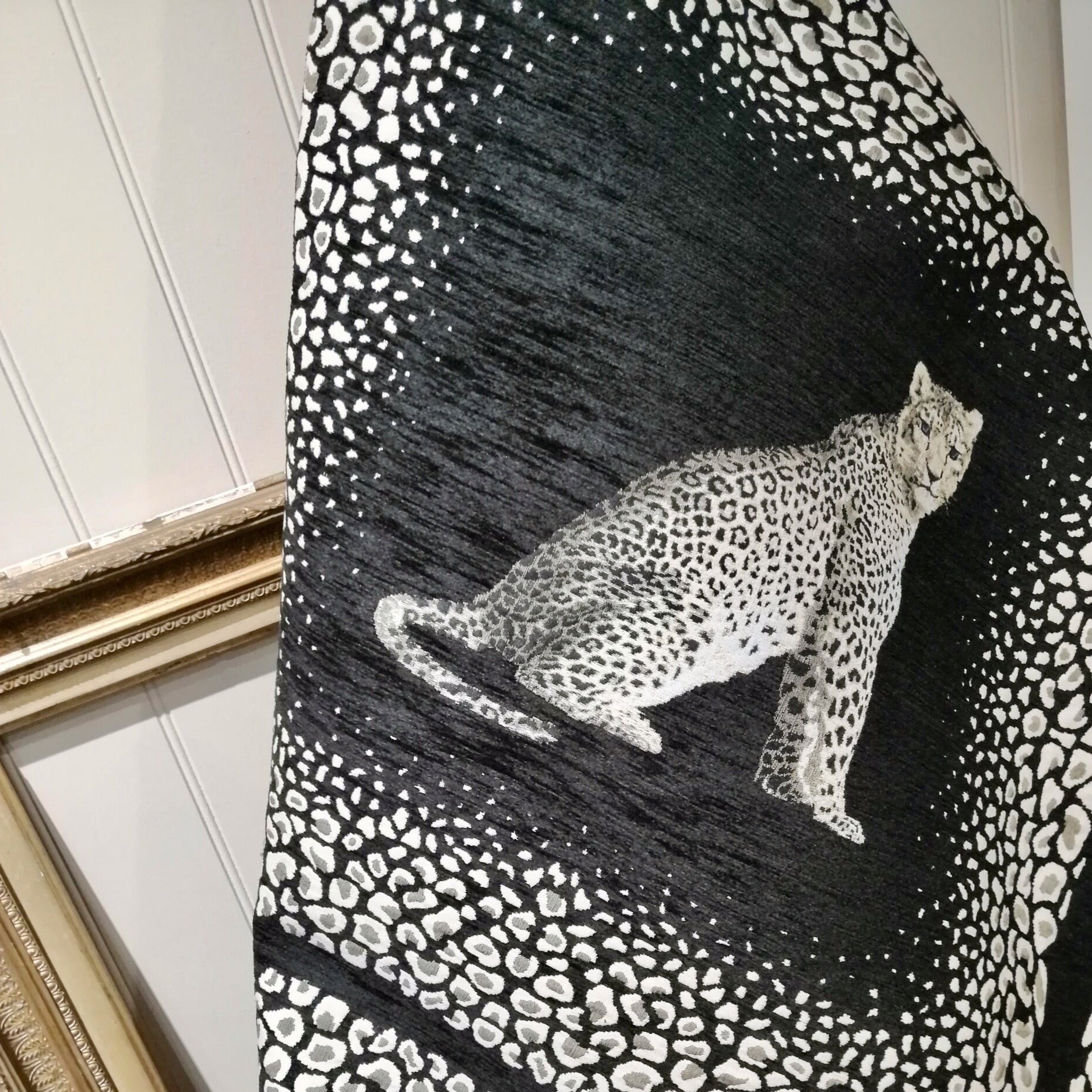 Leopard Print Panels Cotton Fabric