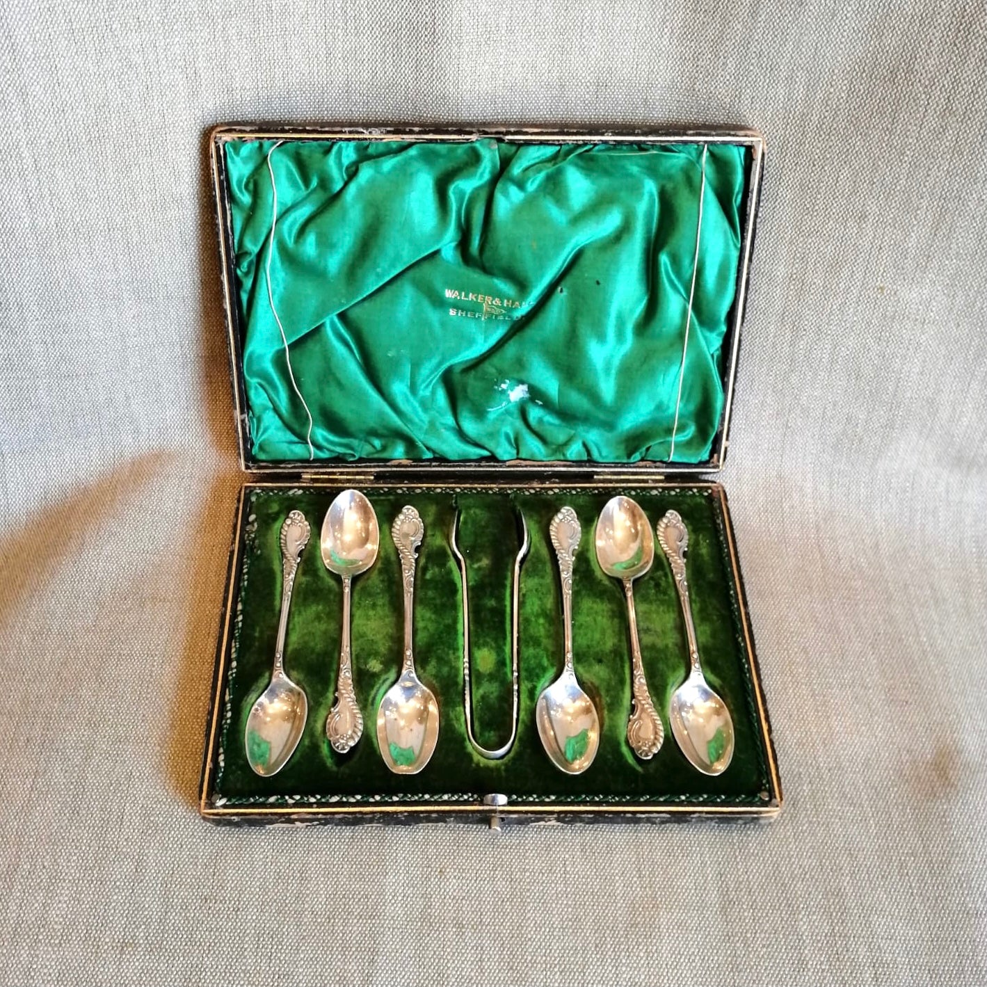 Walker & Hall Set Of Six Silver Spoons