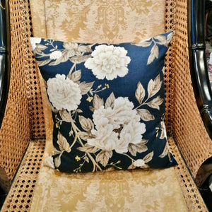Designers Guild Navy Floral Cushion