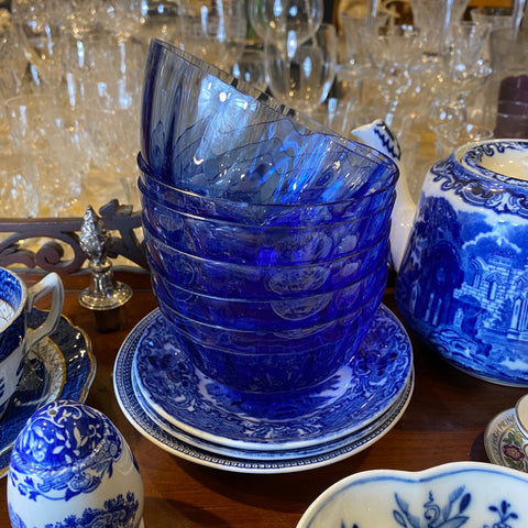 Daum Nancy Blue Dishes