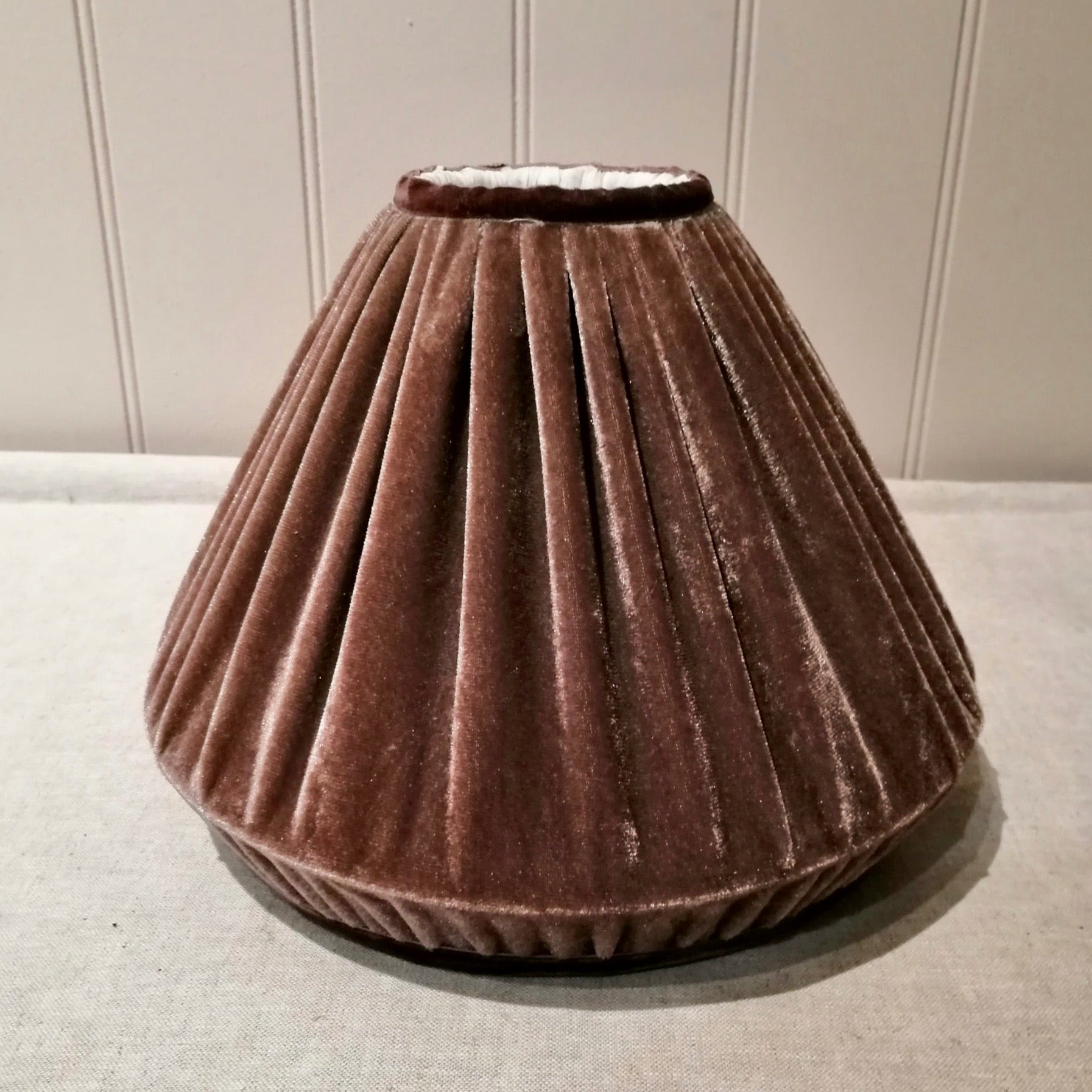 Vintage Lined Velvet Lampshade