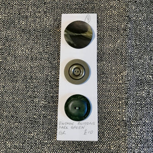 Set Of Dark Green Vintage Buttons