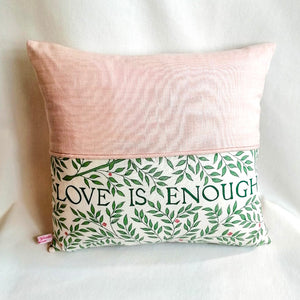 Pink & Green Love Is Enough Cushion