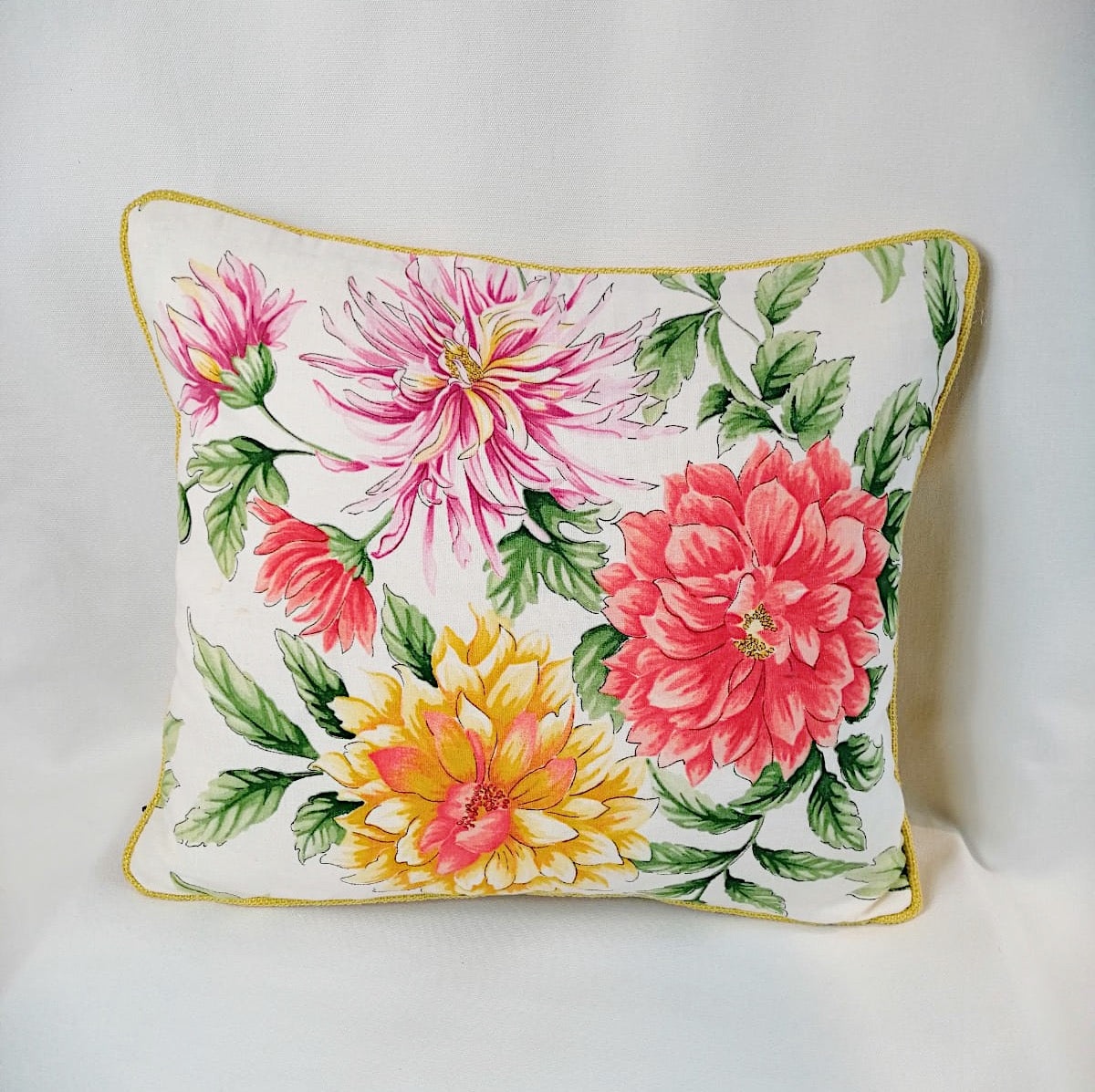 Sandersons Yellow Floral Cushion