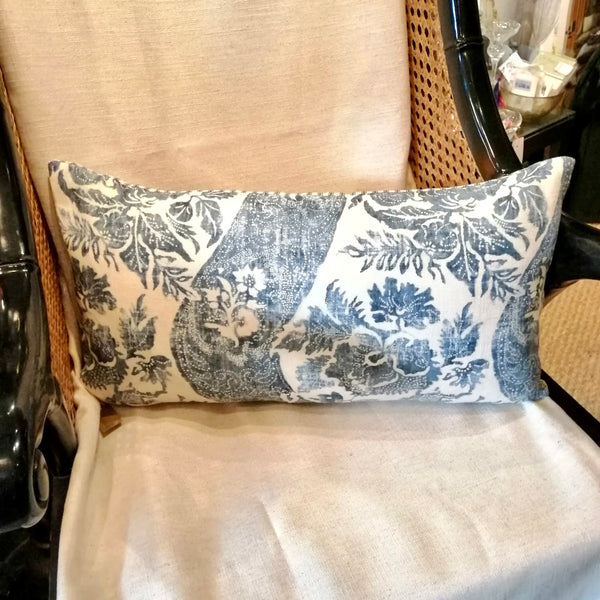 Caldbeck Blue & White Linen Cushion